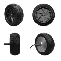 8寸悍马款直径200MM胎宽80MM单轴四面图