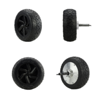 8寸单轴悍马碟刹款直径200MM胎宽80mm四面图